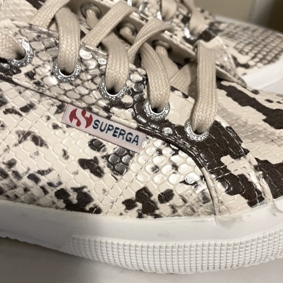 NWOT Superga Faux Grey Snakeskin Sneakers 2750 - Picture 4 of 10